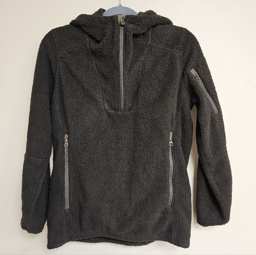 Kuhl Women’s Sherpa Fleece Pullover Jacket S Dark Green/Black Style 3140